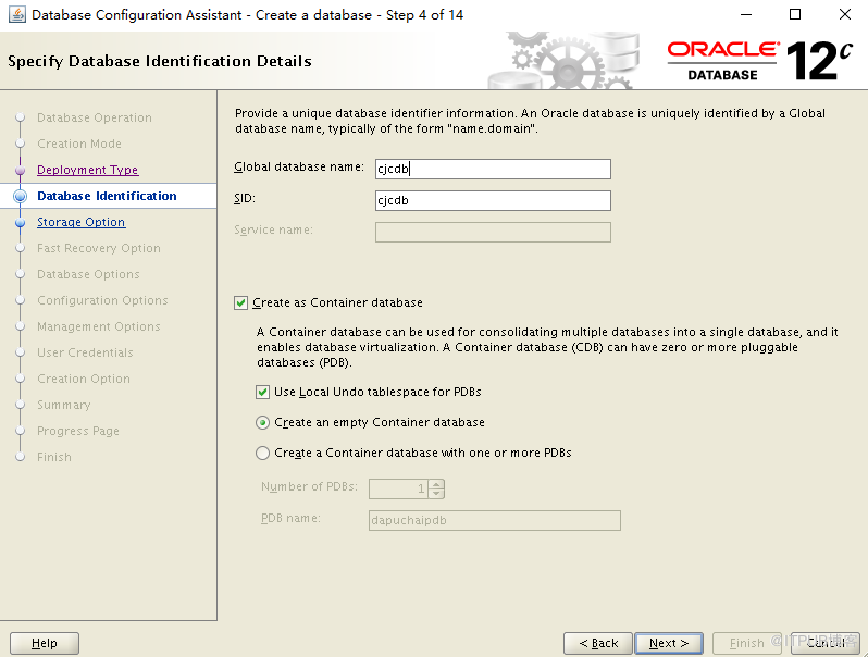 Oracle 12c nocdb轉換成cdb