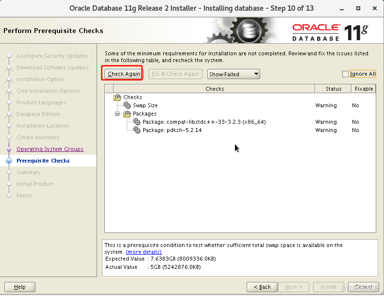 oracle11g安裝  單例項  系統centos7