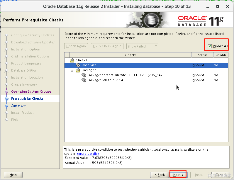 oracle11g安裝  單例項  系統centos7