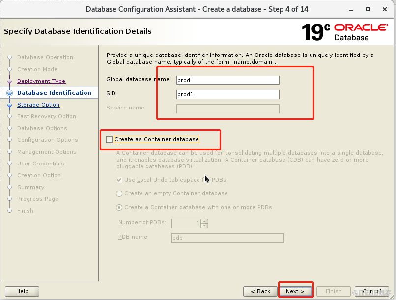 oracle19c安裝 單例項 系統centos7  非cdb