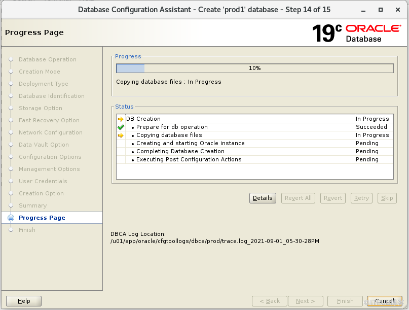 oracle19c安裝 單例項 系統centos7  非cdb