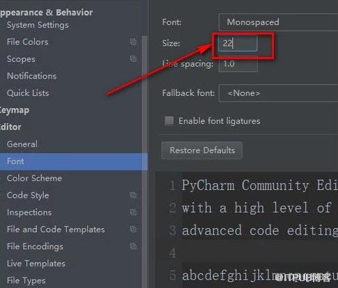 如何調整Pycharm字型大小