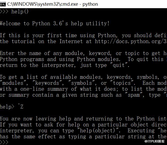 python如何退出help