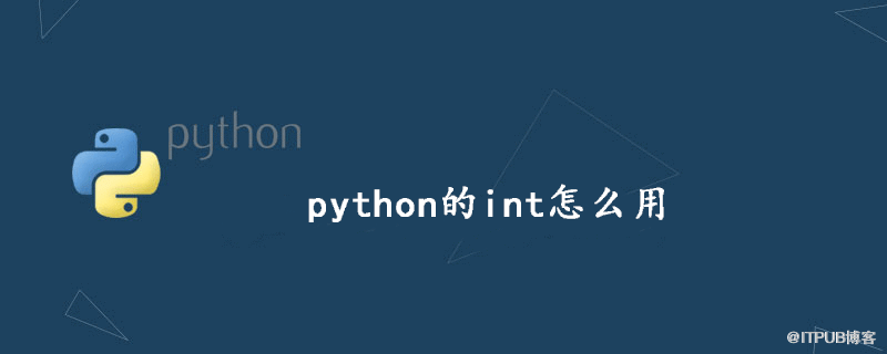 python的int怎麼用