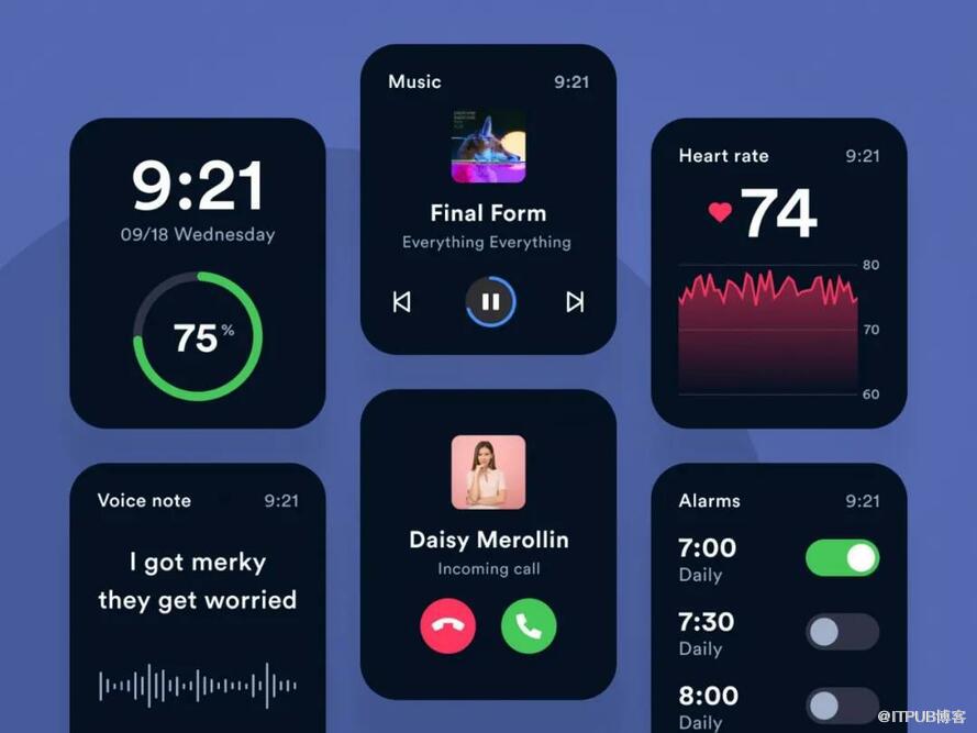 分享一組智慧手錶介面設計參考