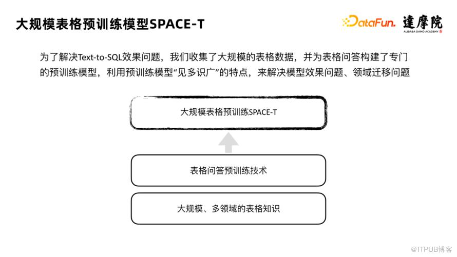 大規模表格預訓練模型 SPACE-T