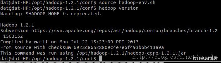 Hadoop1.2.1 <wbr>伪分布式