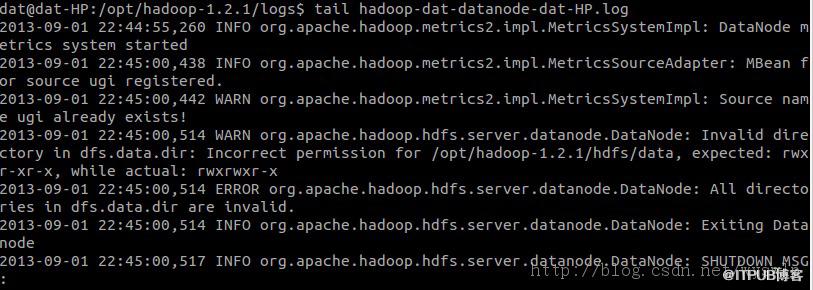 Hadoop1.2.1 <wbr>伪分布式