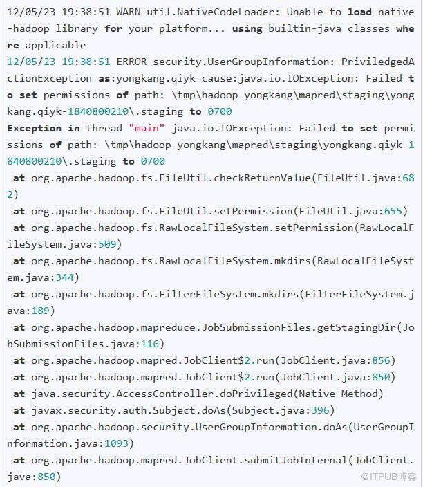 eclipse连接hadoop运行wordcount出现的错误 eclipse连接hadoop运行wordcount出现的错误