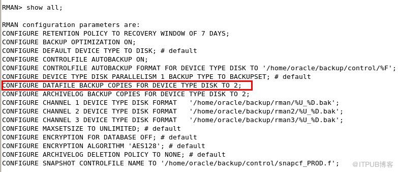 關於RMAN 備份片backup copies 和通道CHANNEL之間關係的總結