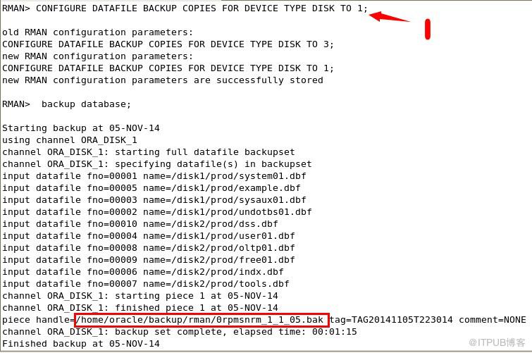 關於RMAN 備份片backup copies 和通道CHANNEL之間關係的總結