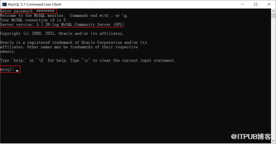 MySQL Command Line Client 登录及系统设置_ITPUB博客