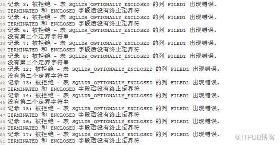 测试Oracle&nbsp;<wbr>的SQL*LOADER中optionally&nbsp;<wbr>enclosed的作用