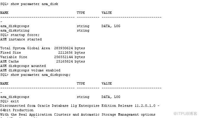 修改asm_diskgroups&nbsp;<wbr>加入不存在的+LOG的磁盘组，一直报错，修复过程